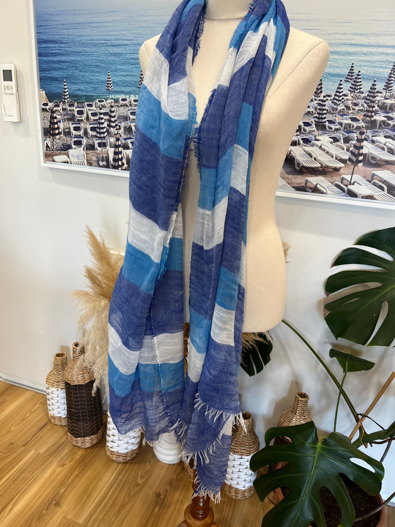 Scarf Blue Stripes