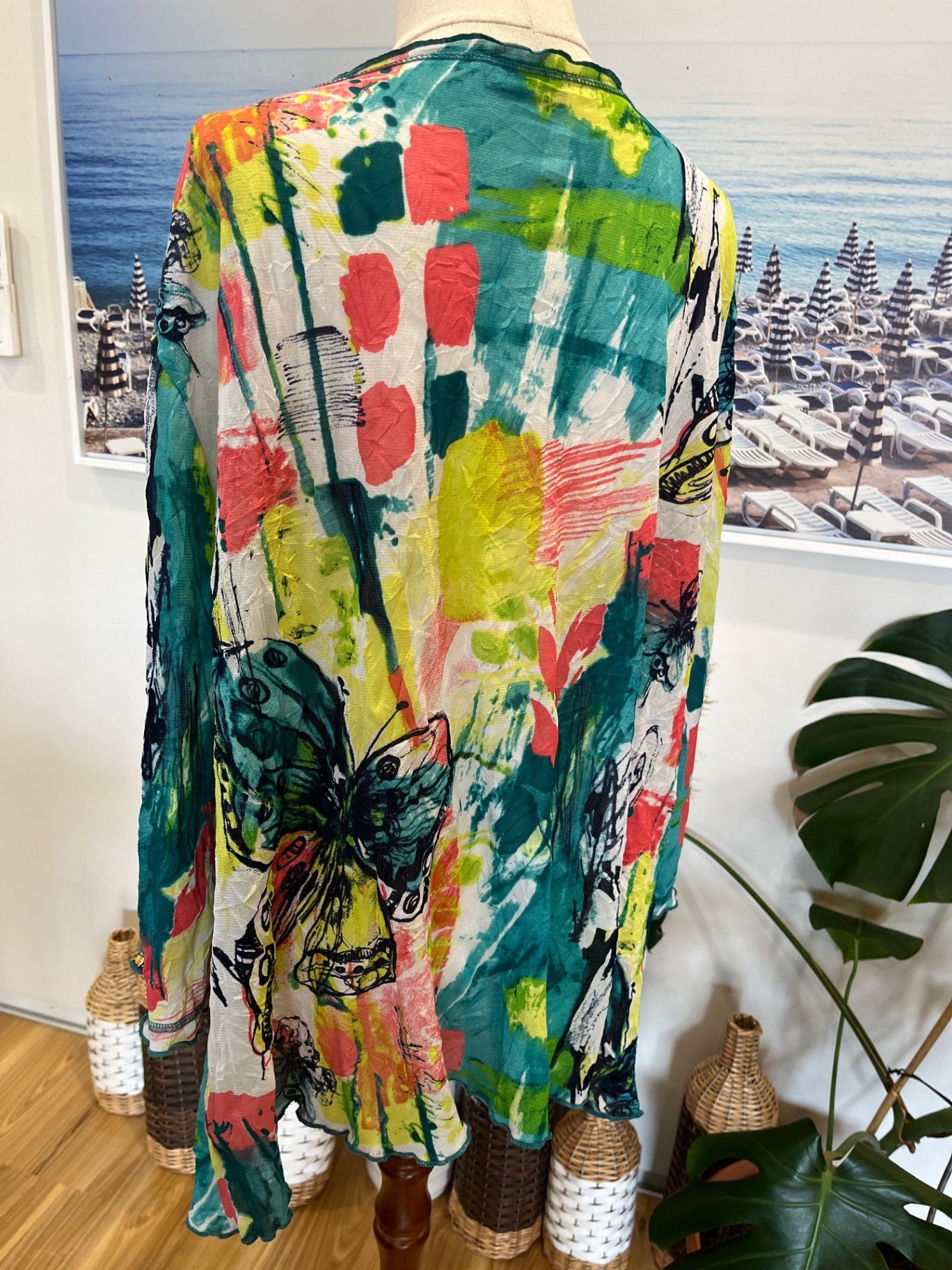 Eaton Top Multicolored with Butterfly Design Size 24