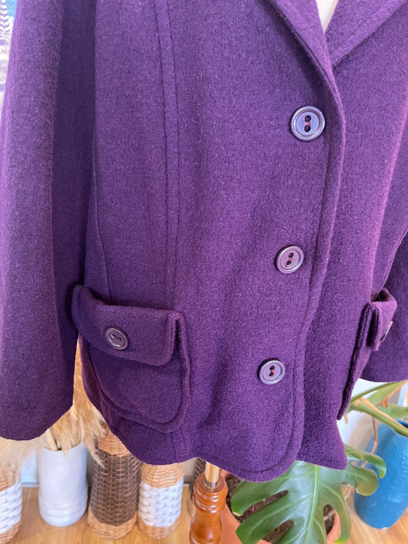 Pea Coat Classic Purple Size 18