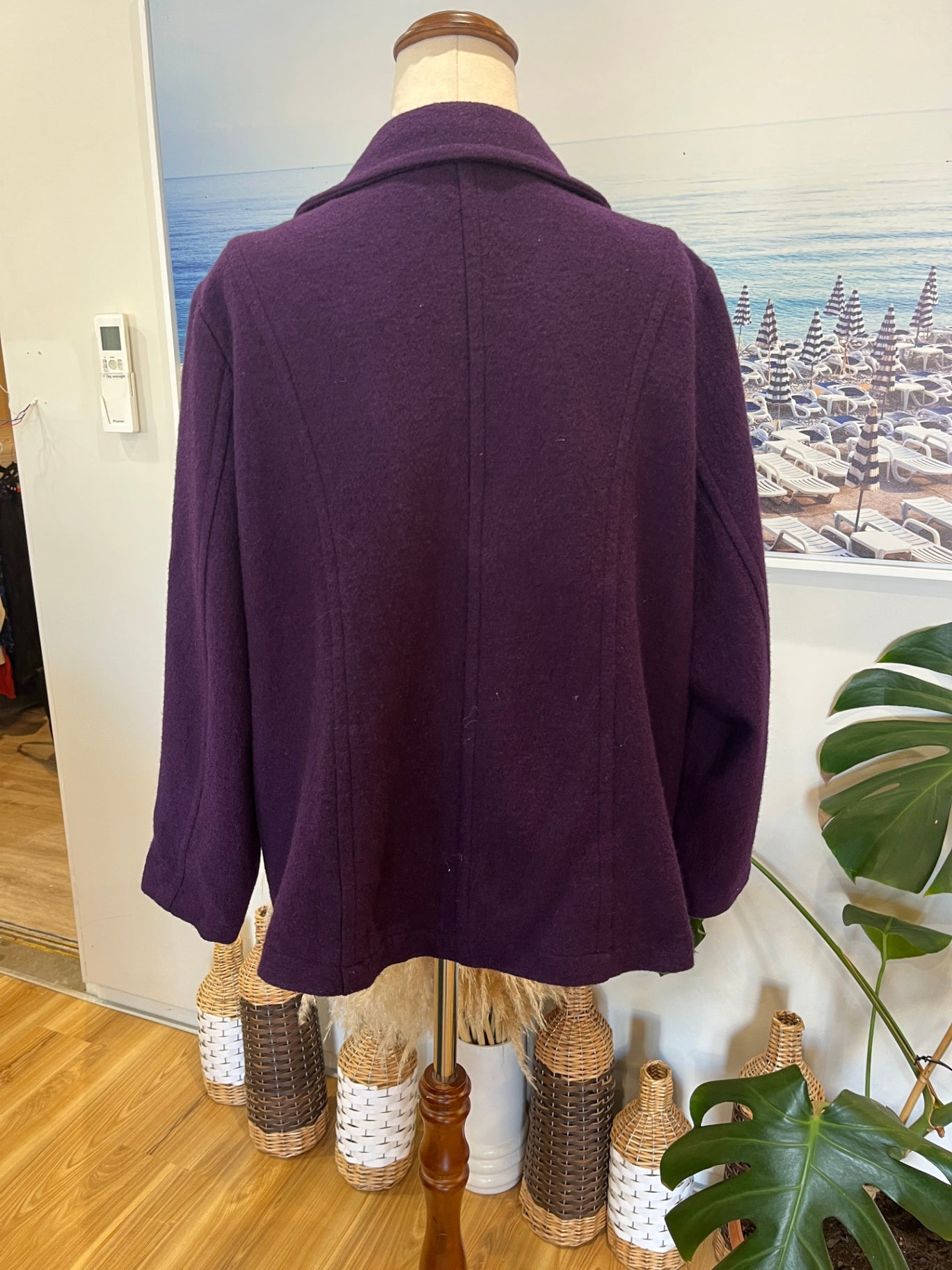 Pea Coat Classic Purple Size 18