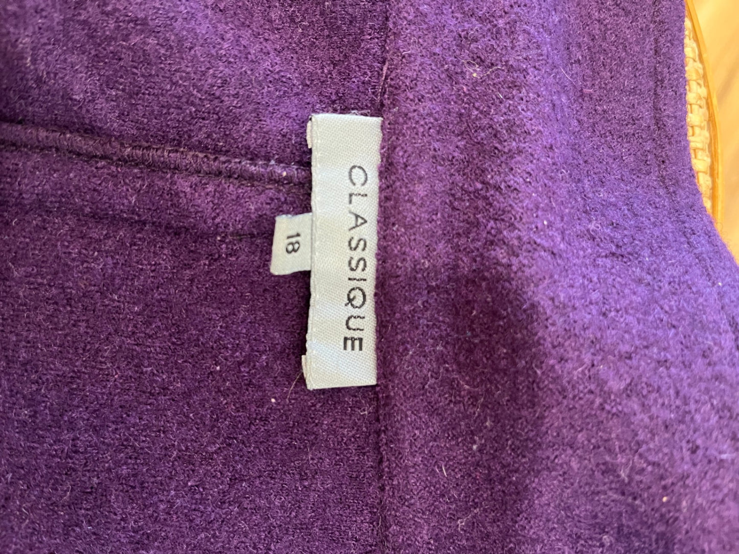 Pea Coat Classic Purple Size 18