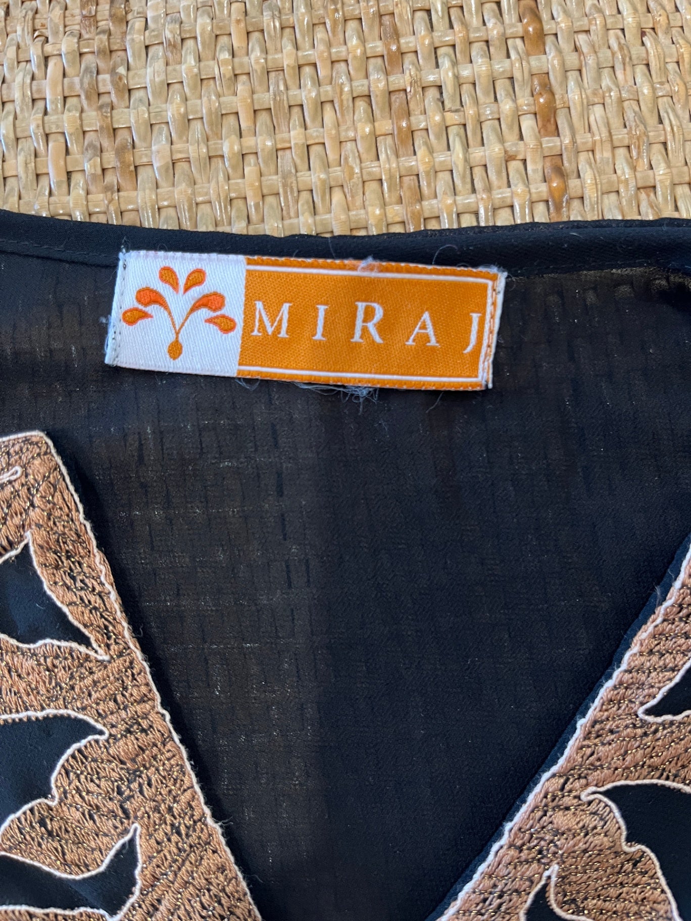 Miraj Black Chiffon Top