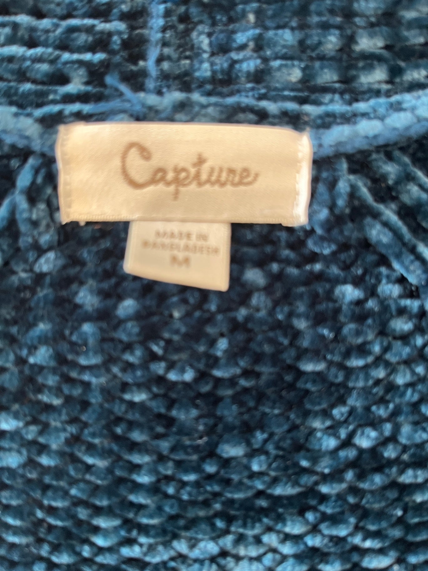 Capture Cardigan Teal Chenille Medium
