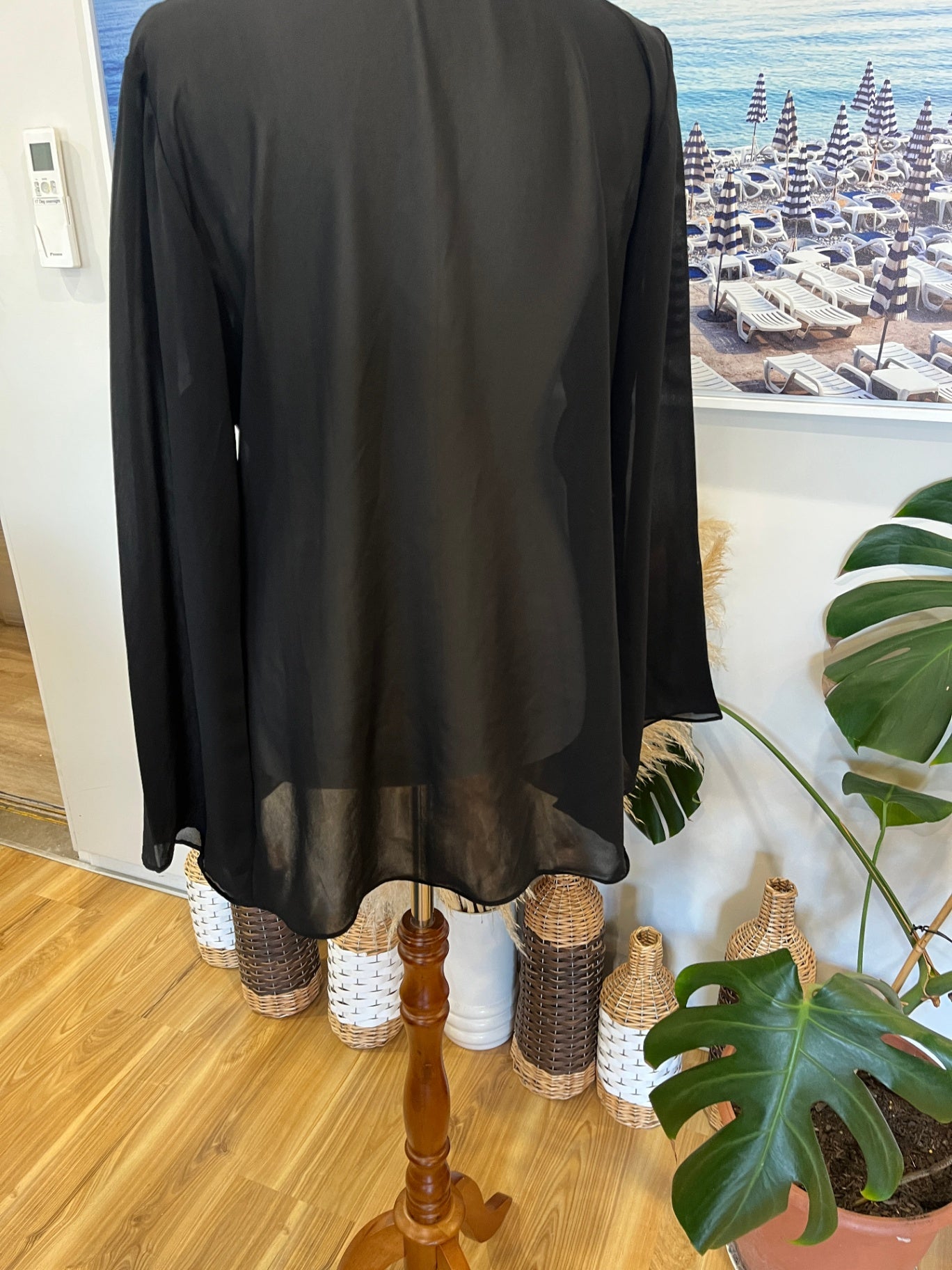 Miraj Black Chiffon Top