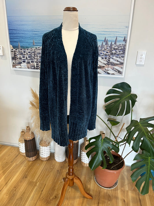 [SALE] Capture Cardigan Teal Chenille Medium