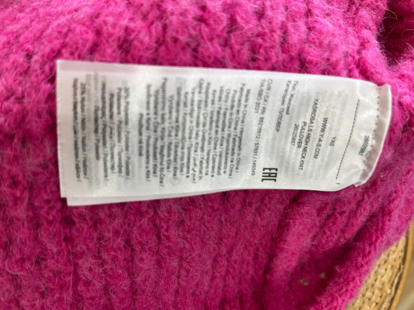 Y.A.S Jumper Hot Pink Medium