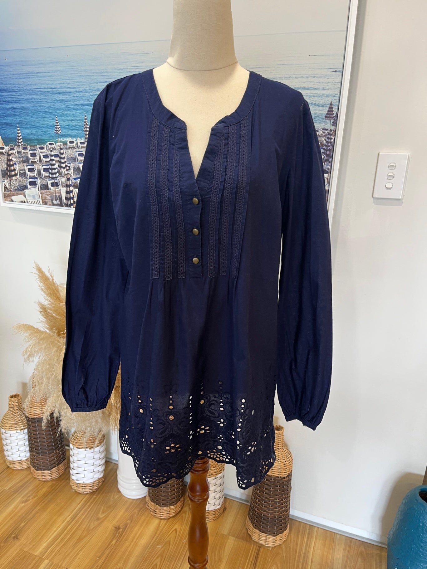 M&S Collection Blouse Navy Blue Size 12