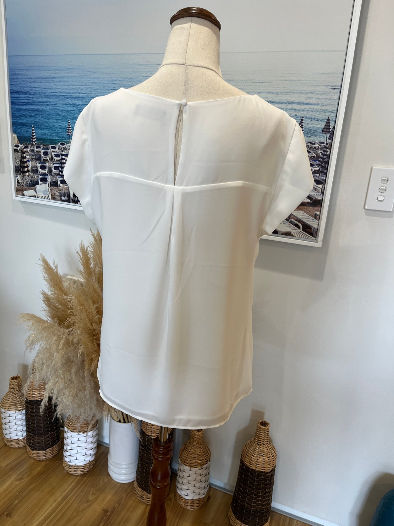 JACQUIE Blouse Cream/Off-white Size 12
