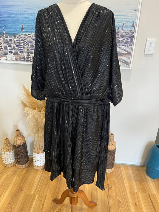 [SALE] City Chic Black Sequin Dress Size 18