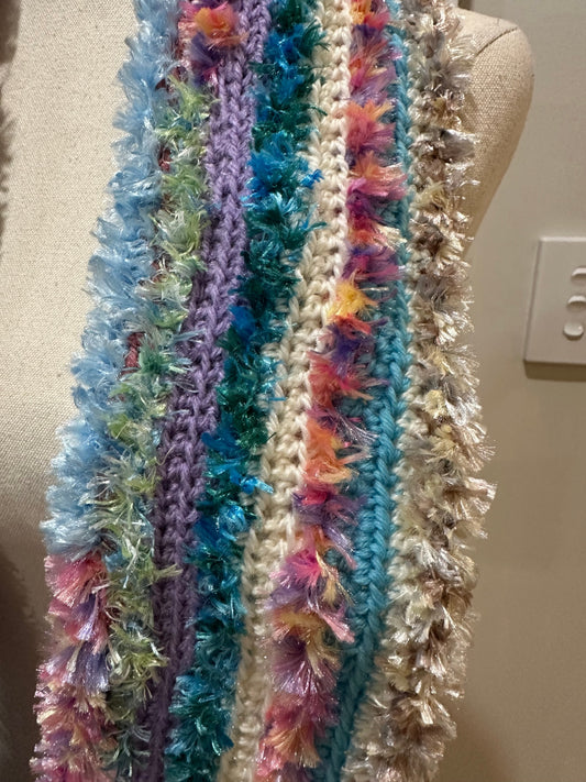 Multicoloured Statement Scarf – Vibrant Boho Print Fashion Wrap