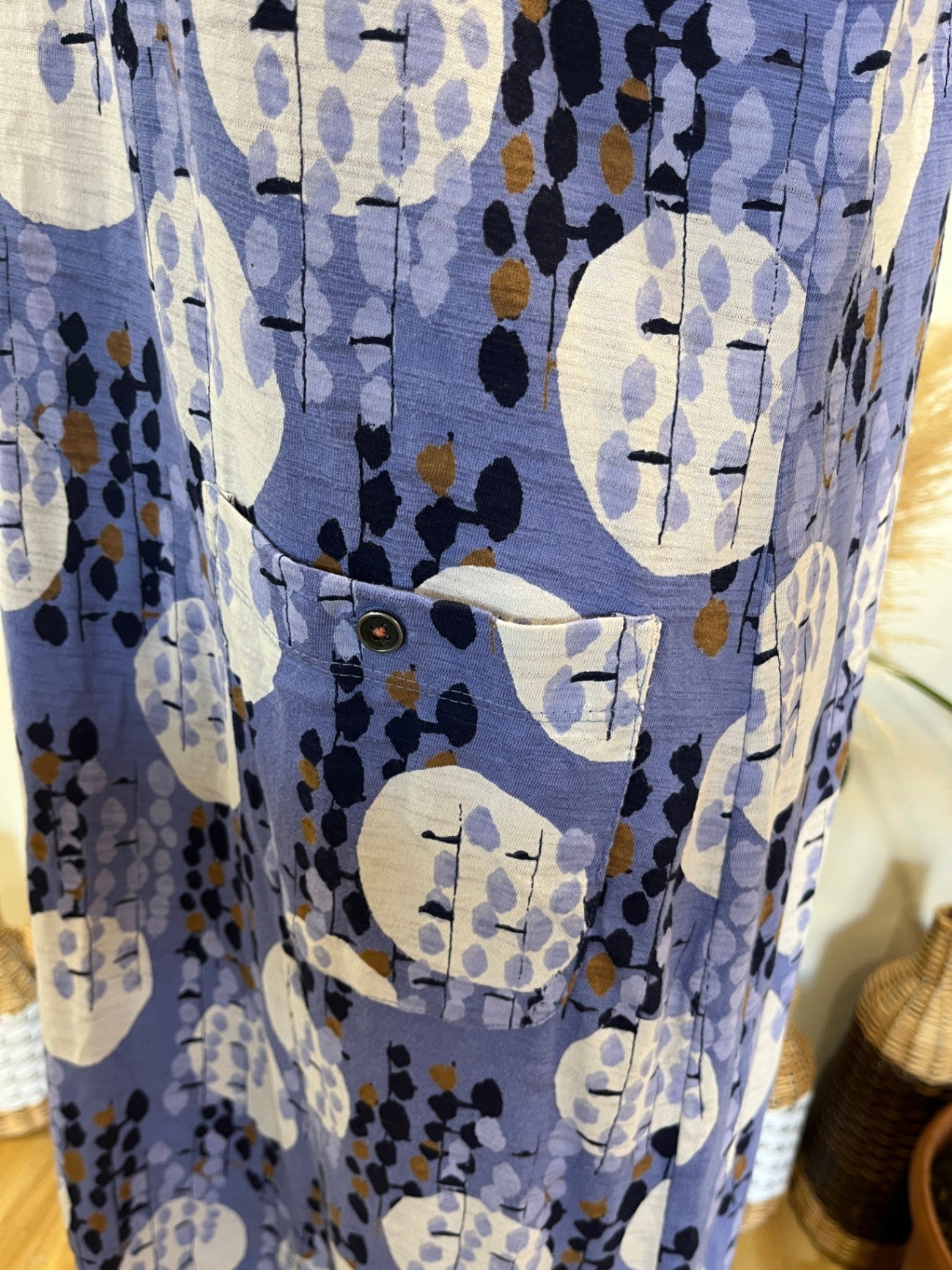 White Stuff Dress Blue and White Print Size 14