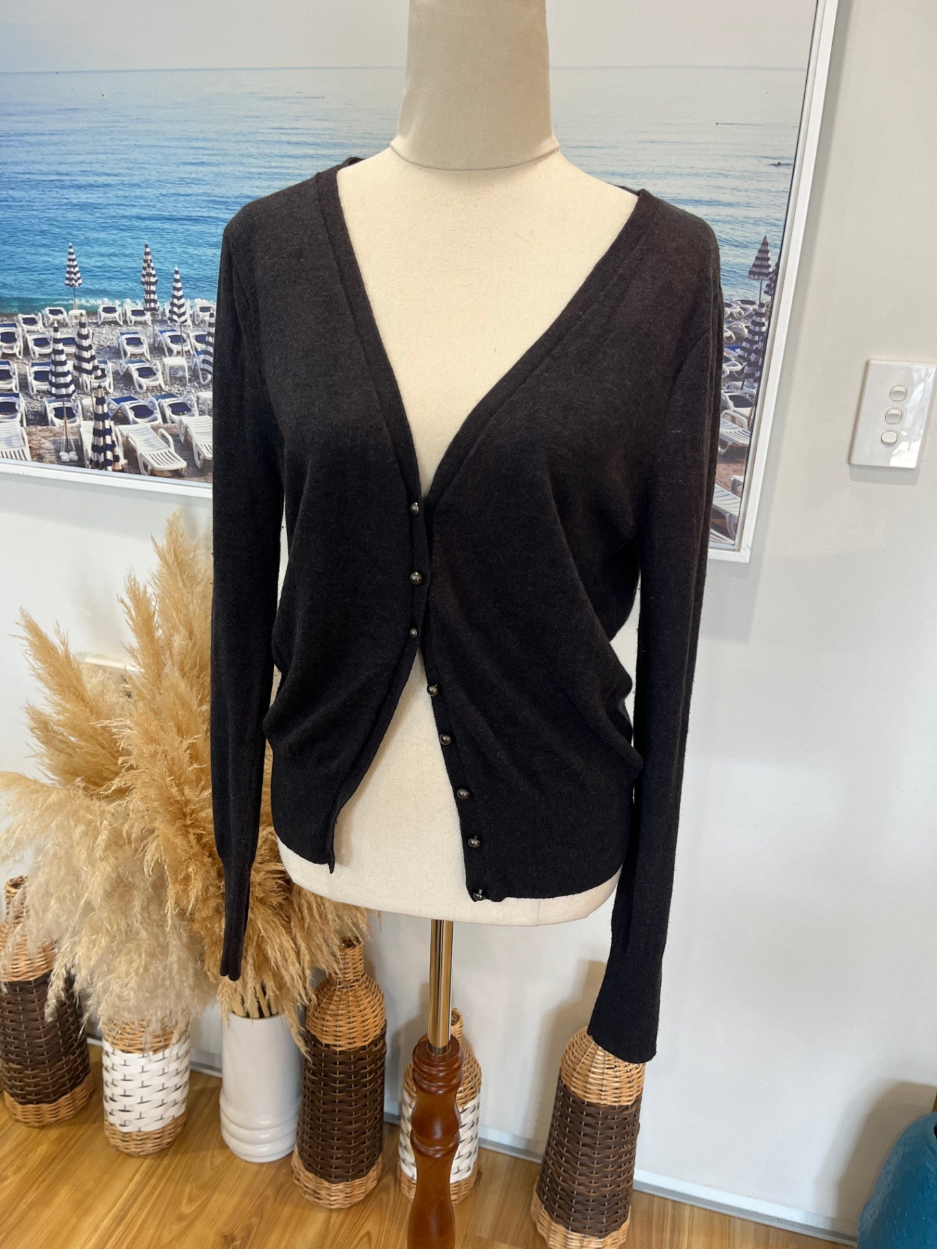 Marks & Spencer with Extrafine Merino Grey Cardigan