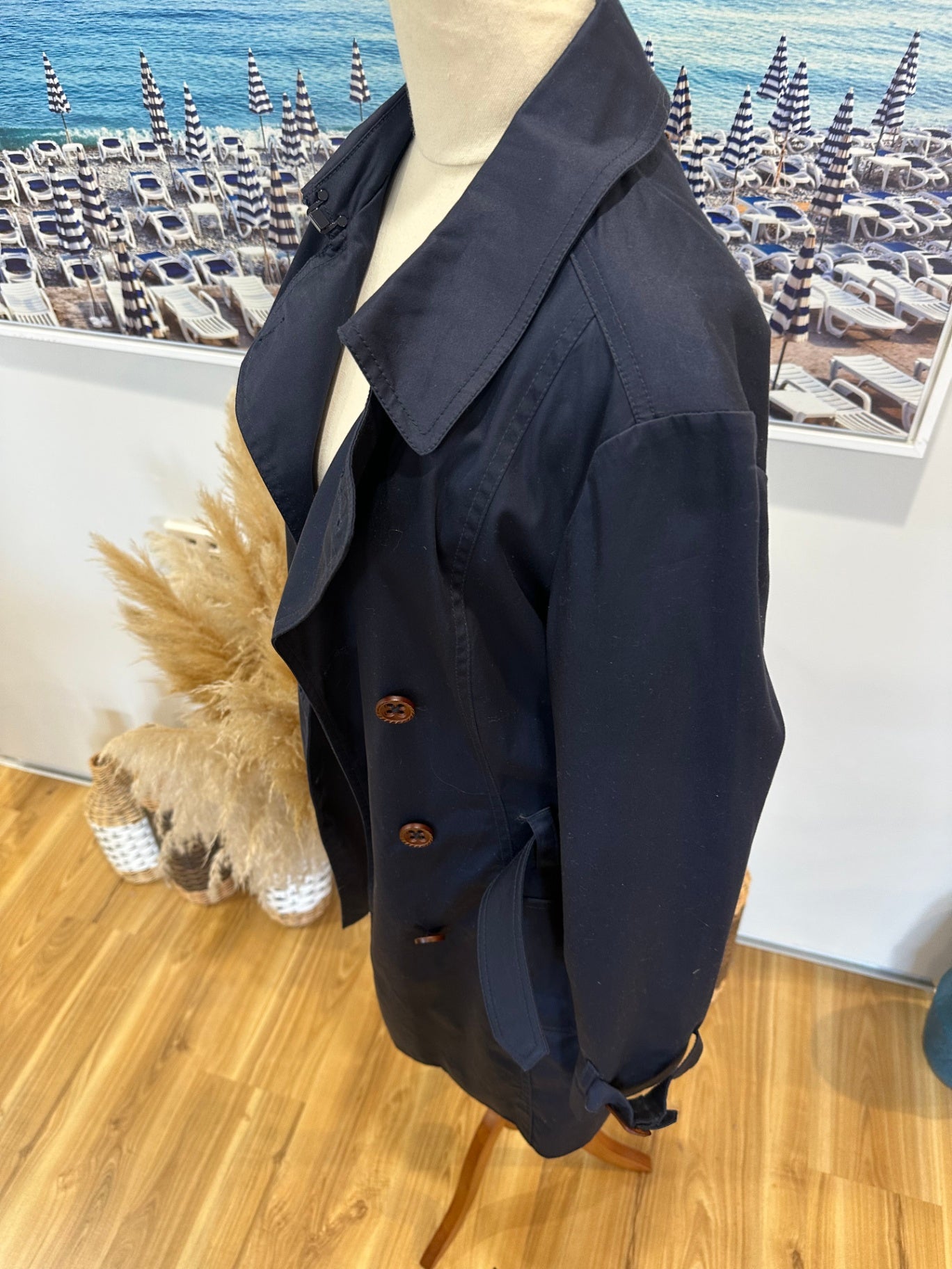 Esprit Trench Coat Navy Blue Size 12