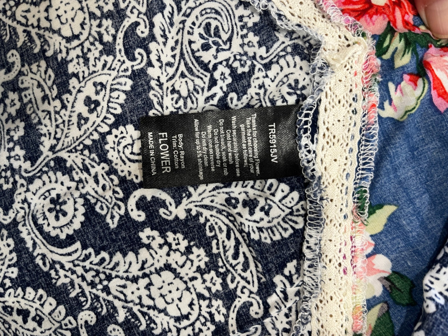 FLOWER Blue Boho Dress Size 8