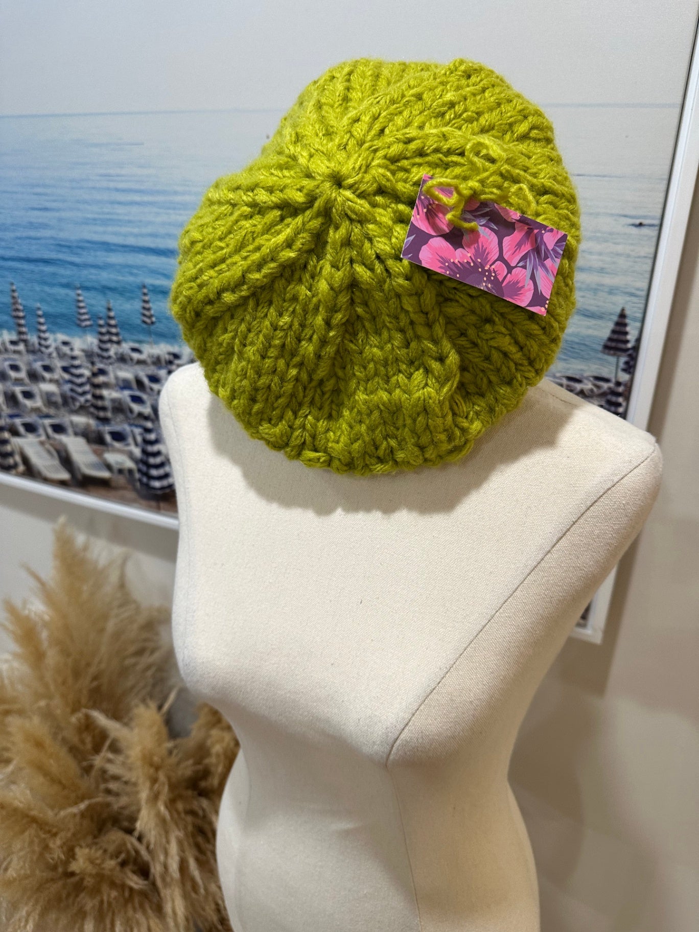 Hat Beret Green
