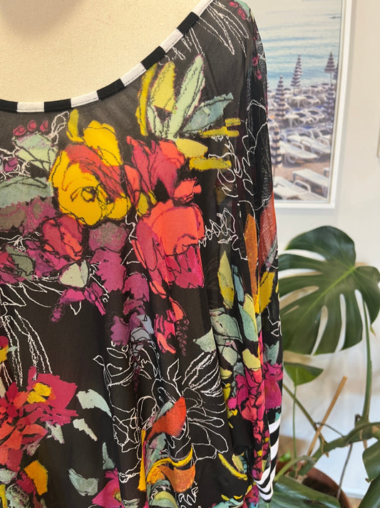[SALE] Pretty Basics by Taking Shape Blouse with Multicolored Floral Pattern