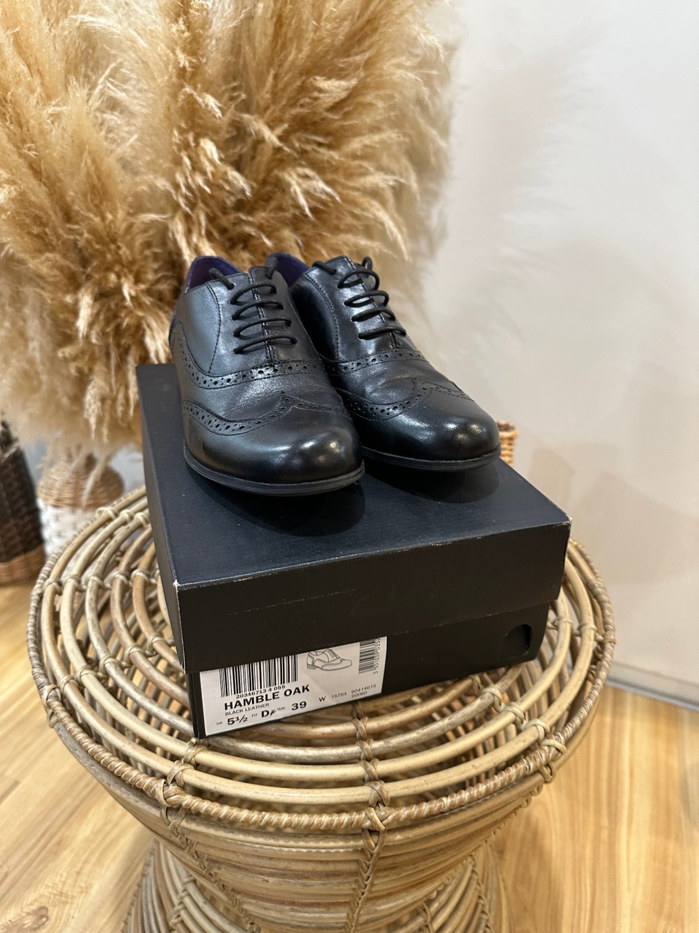 Clarks Black Shoes Size 39