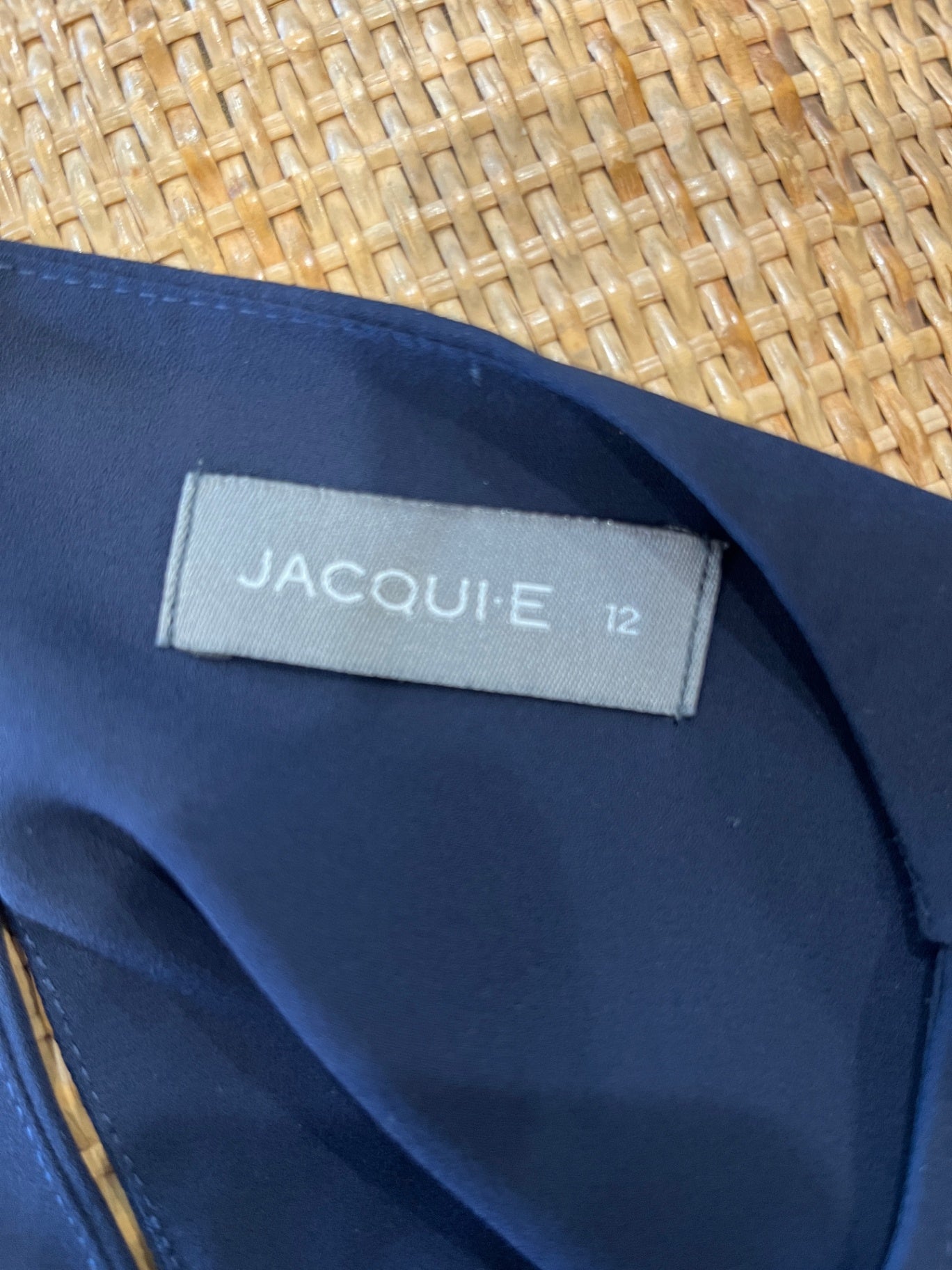JACQUIE Navy Blouse Size 12