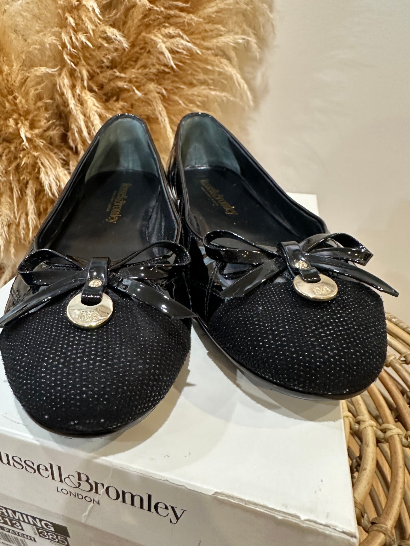 Russell & Bromley Black Ballet Flats 