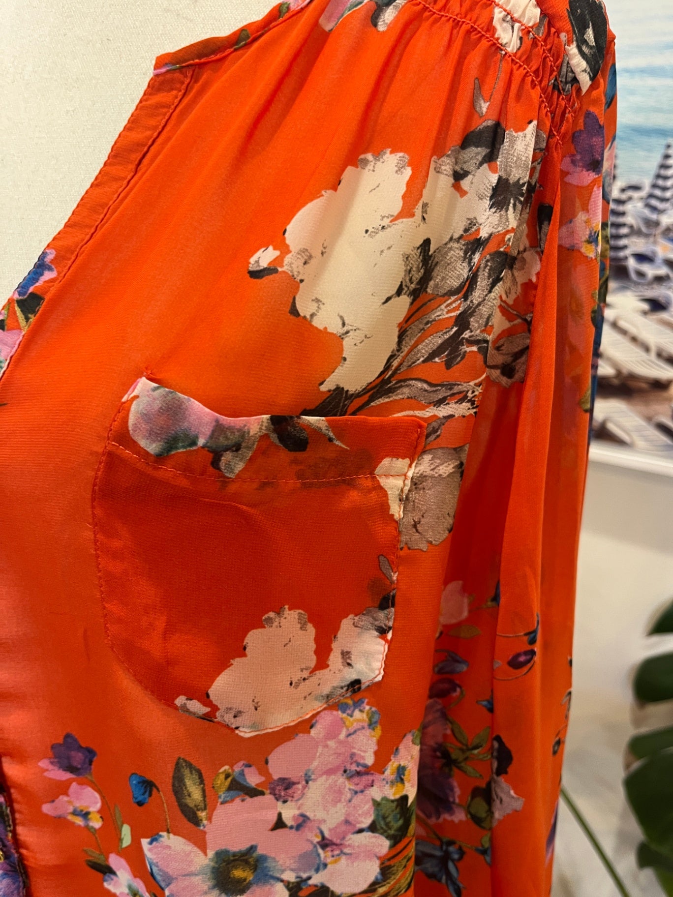 Wallis Orange Blouse Medium 100% Polyester