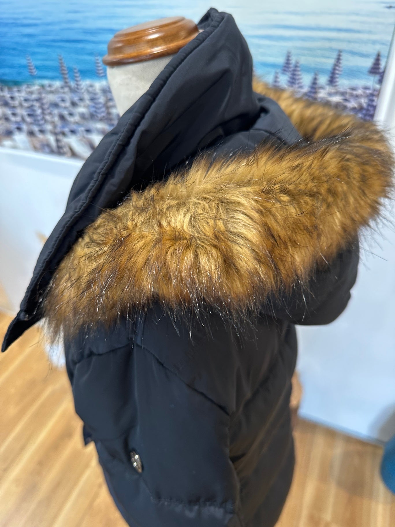 Esprit Navy Puffer Jacket Size 14 