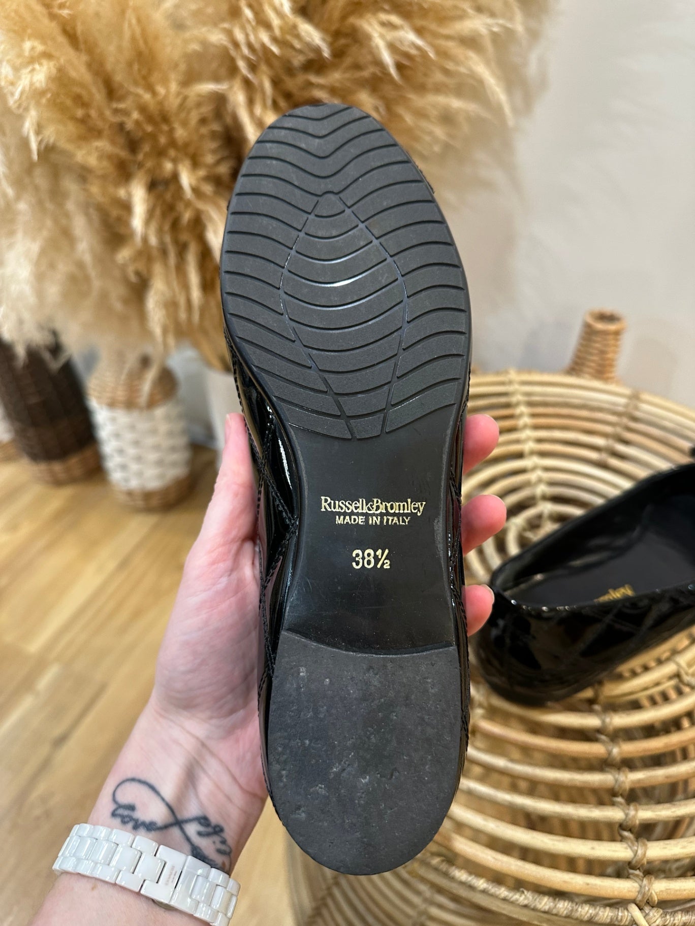 Russell & Bromley Black Ballet Flats 
