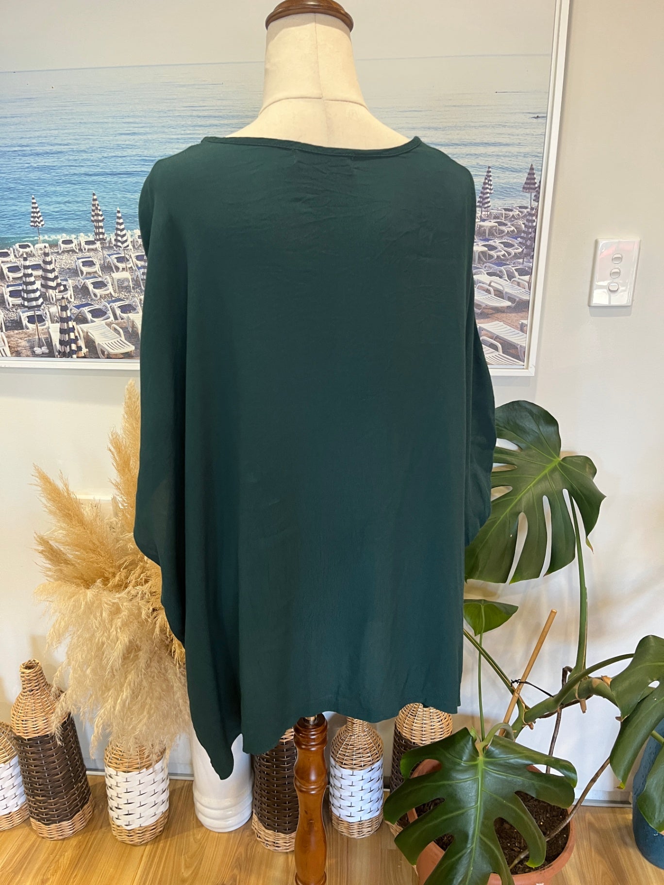 Boho Australia Emeral Green Blouse XL