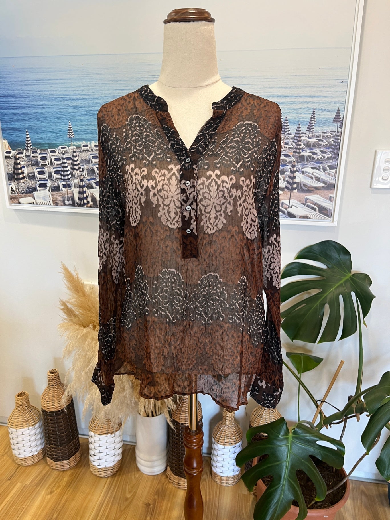 Verge Blouse Medium Brown