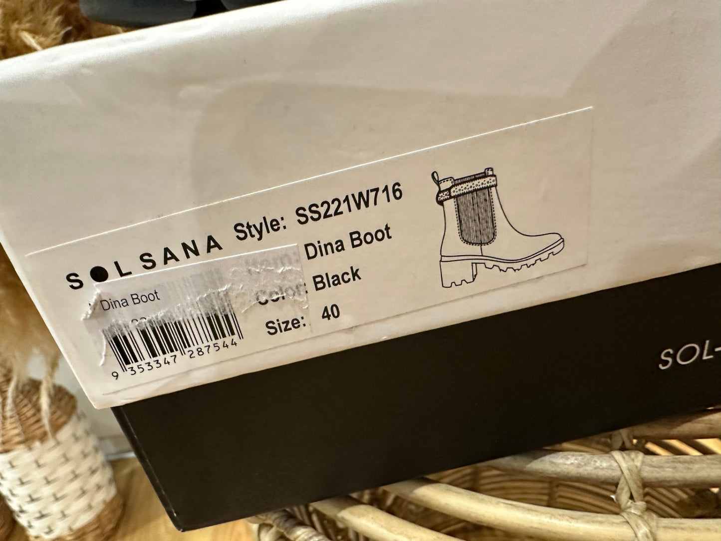 Sol Sana Black Boots EU 40 