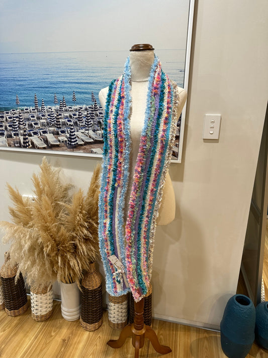 Multicoloured Statement Scarf – Vibrant Boho Print Fashion Wrap
