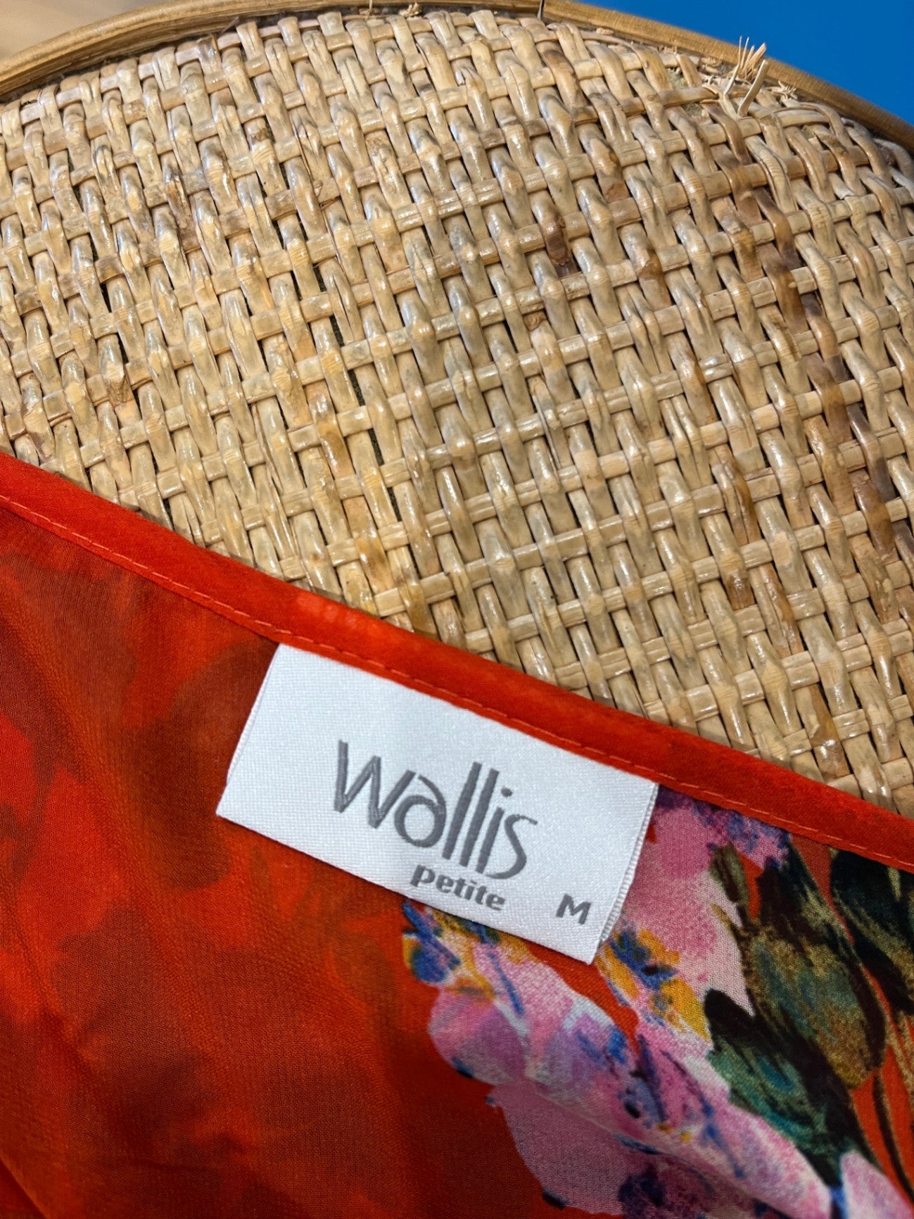 Wallis Orange Blouse Medium 100% Polyester