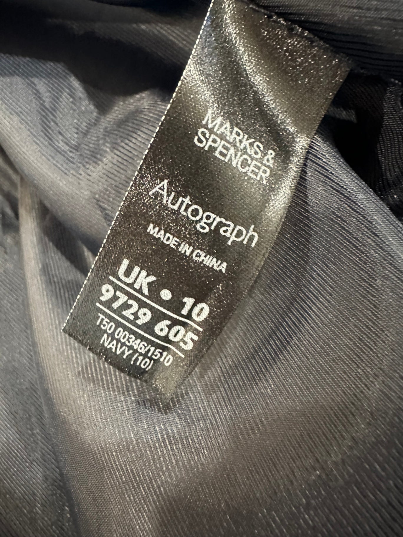 Marks & Spencer Autograph Coat Navy