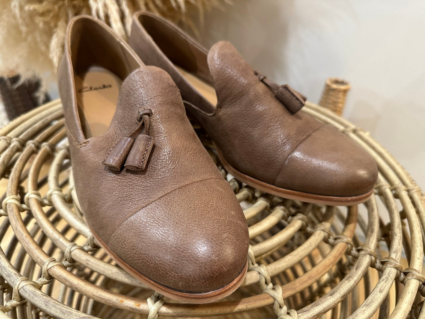 Clark's Tan Flat Shoes 