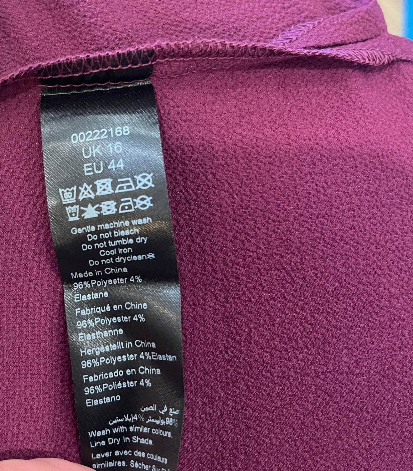 City Chic Burgundy Blouse Small