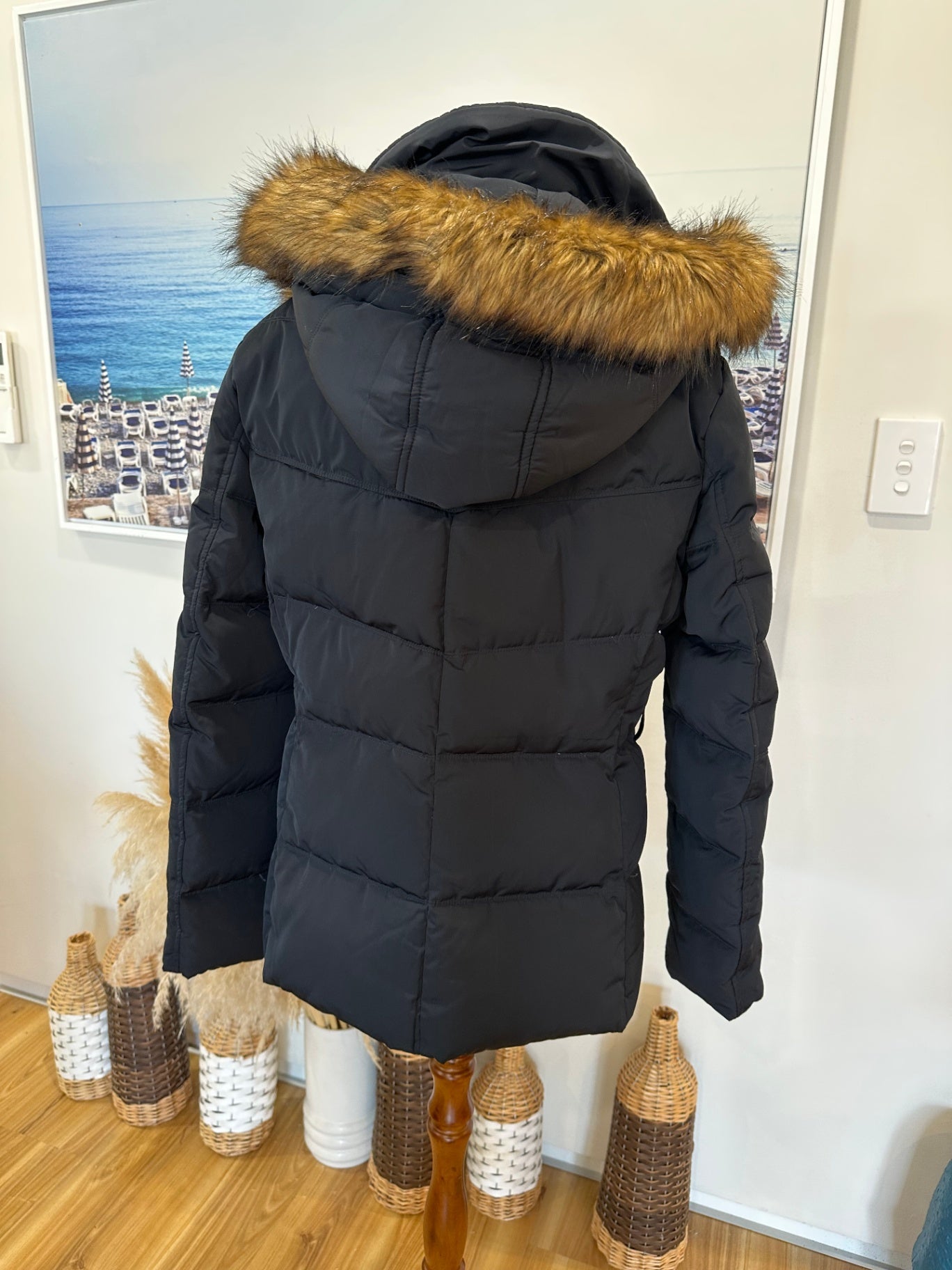 Esprit Navy Puffer Jacket Size 14 