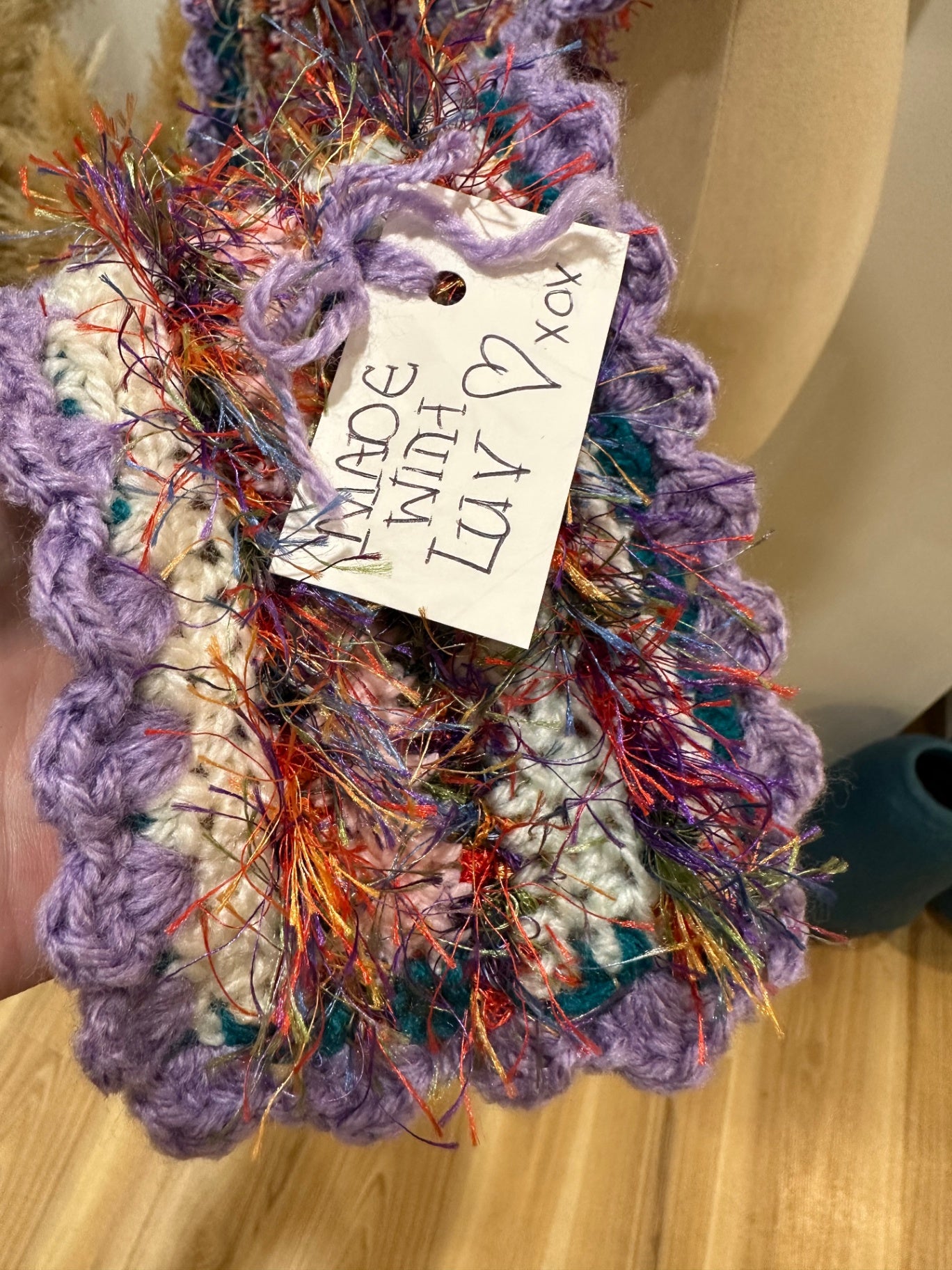 Purple Multicoloured Statement Scarf – Soft Lightweight Fashion Wrap