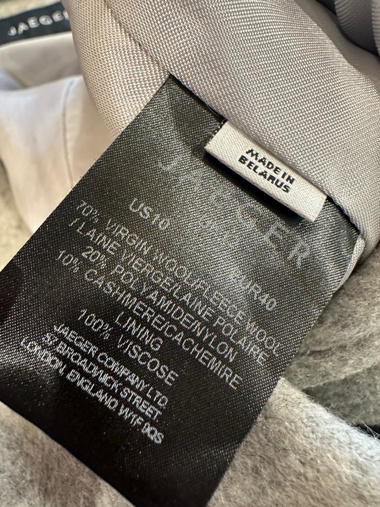 JAEGER Grey Coat Size 12