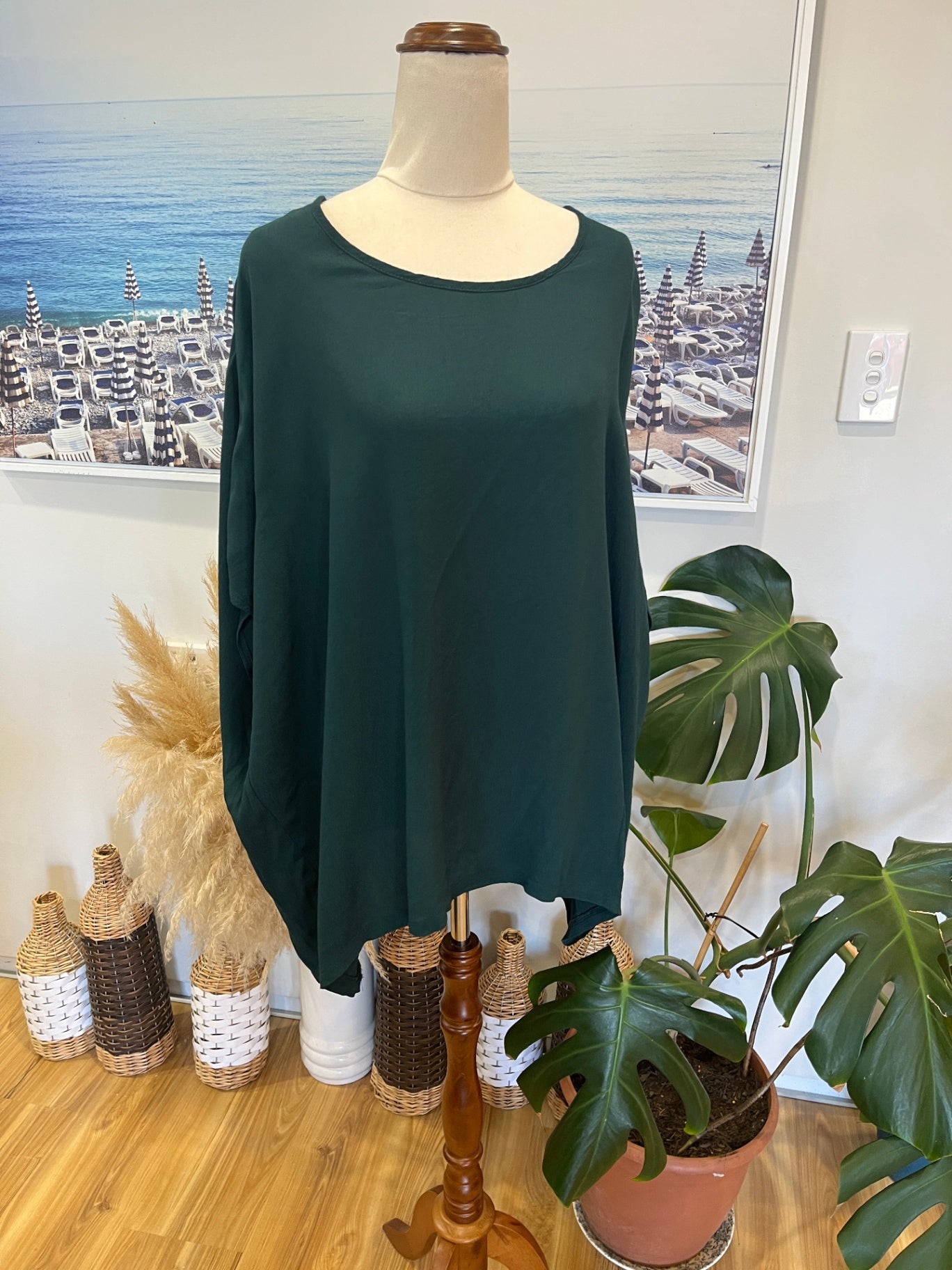 Boho Australia Emeral Green Blouse XL