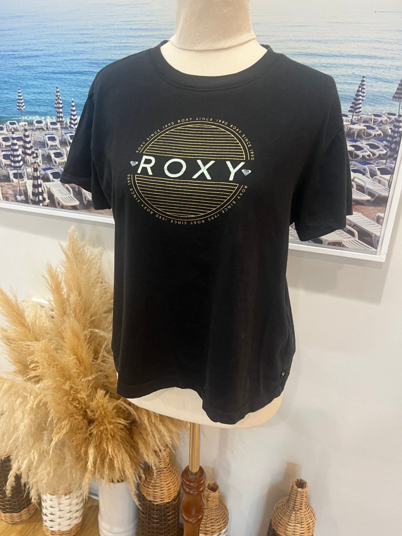 Roxy T-Shirt Black Size M