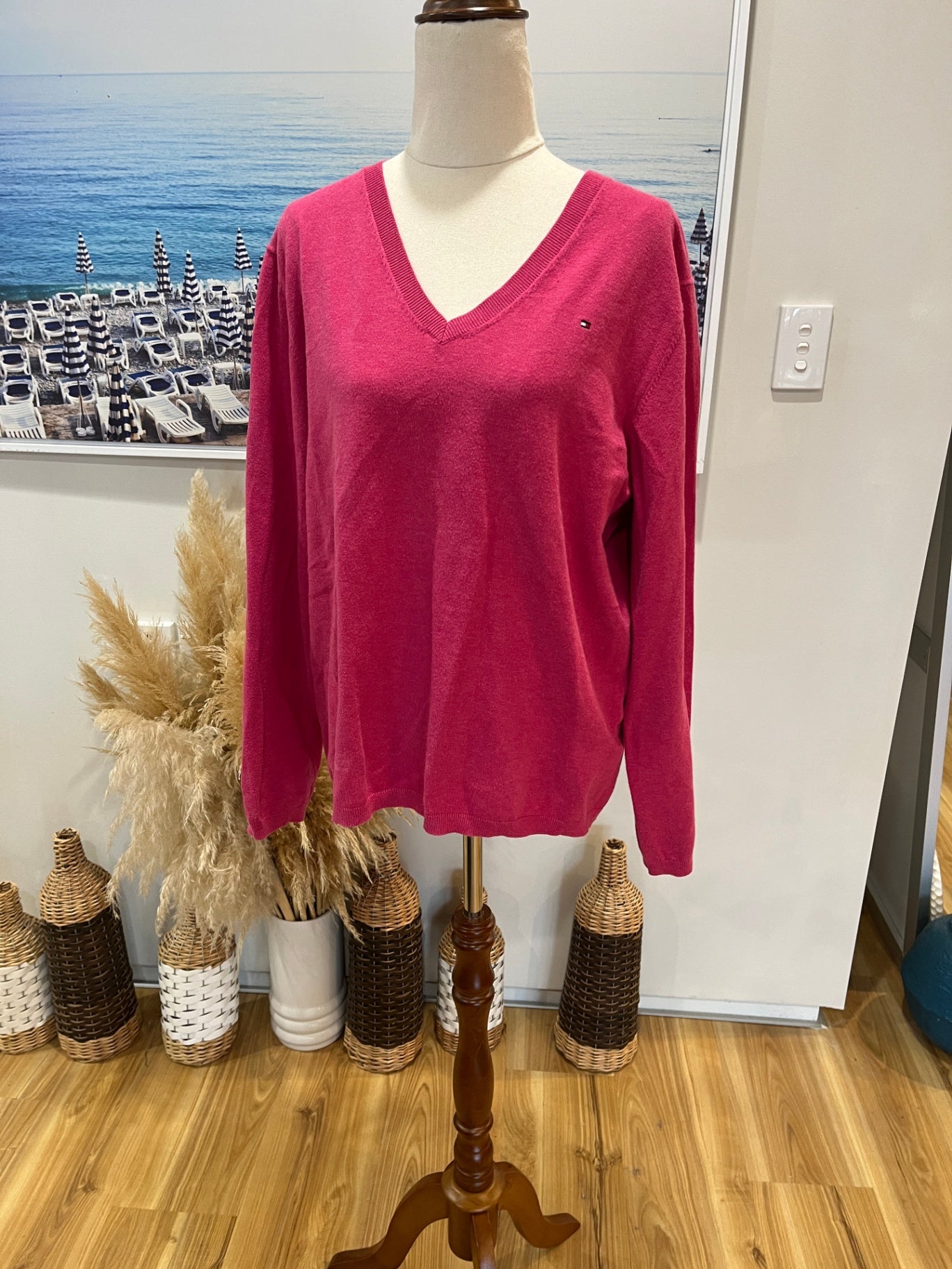 Tommy Hilfiger Top Bright Pink XL
