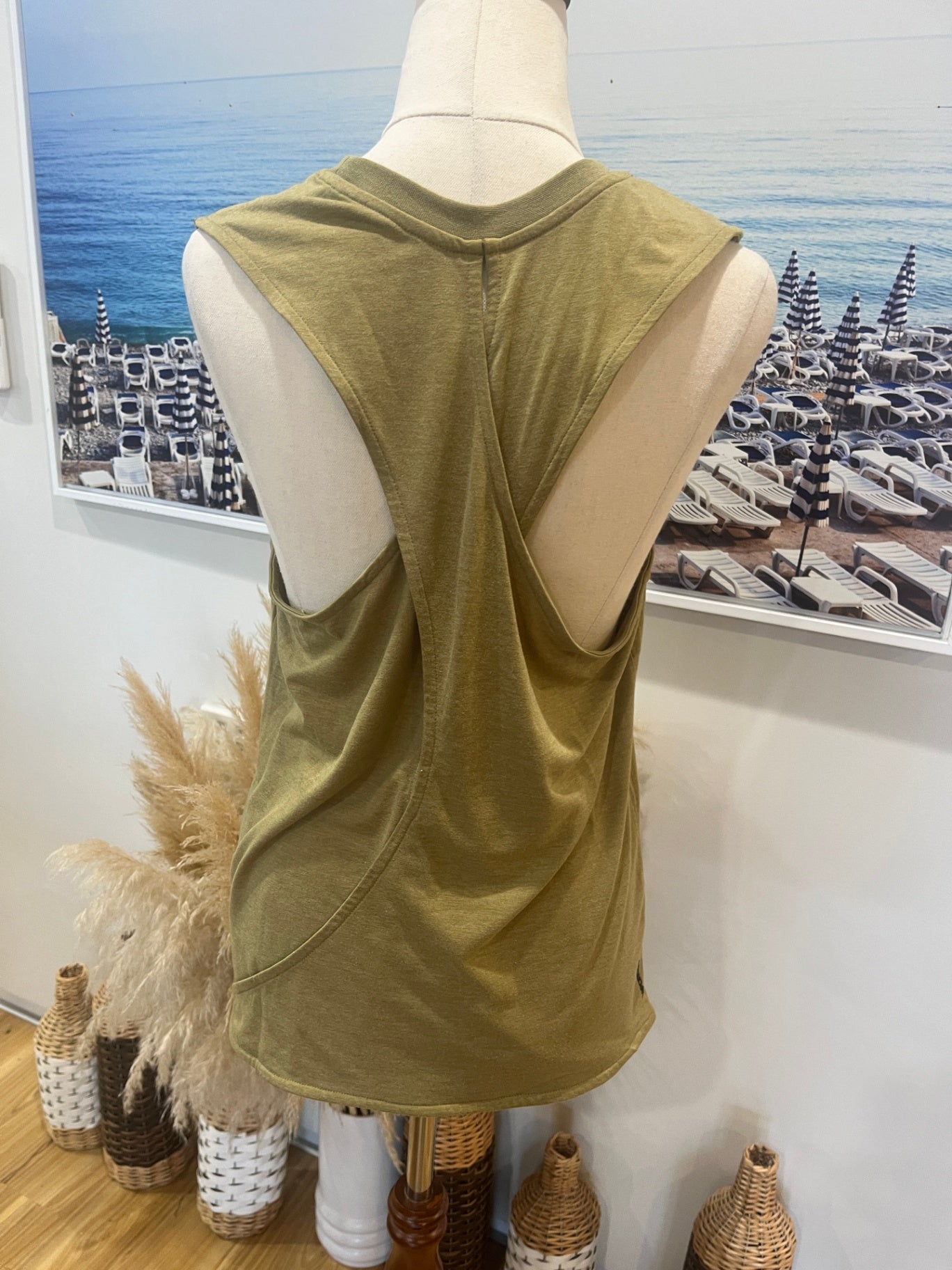Rip Curl T-Shirt Sleeveless Light Khaki XS