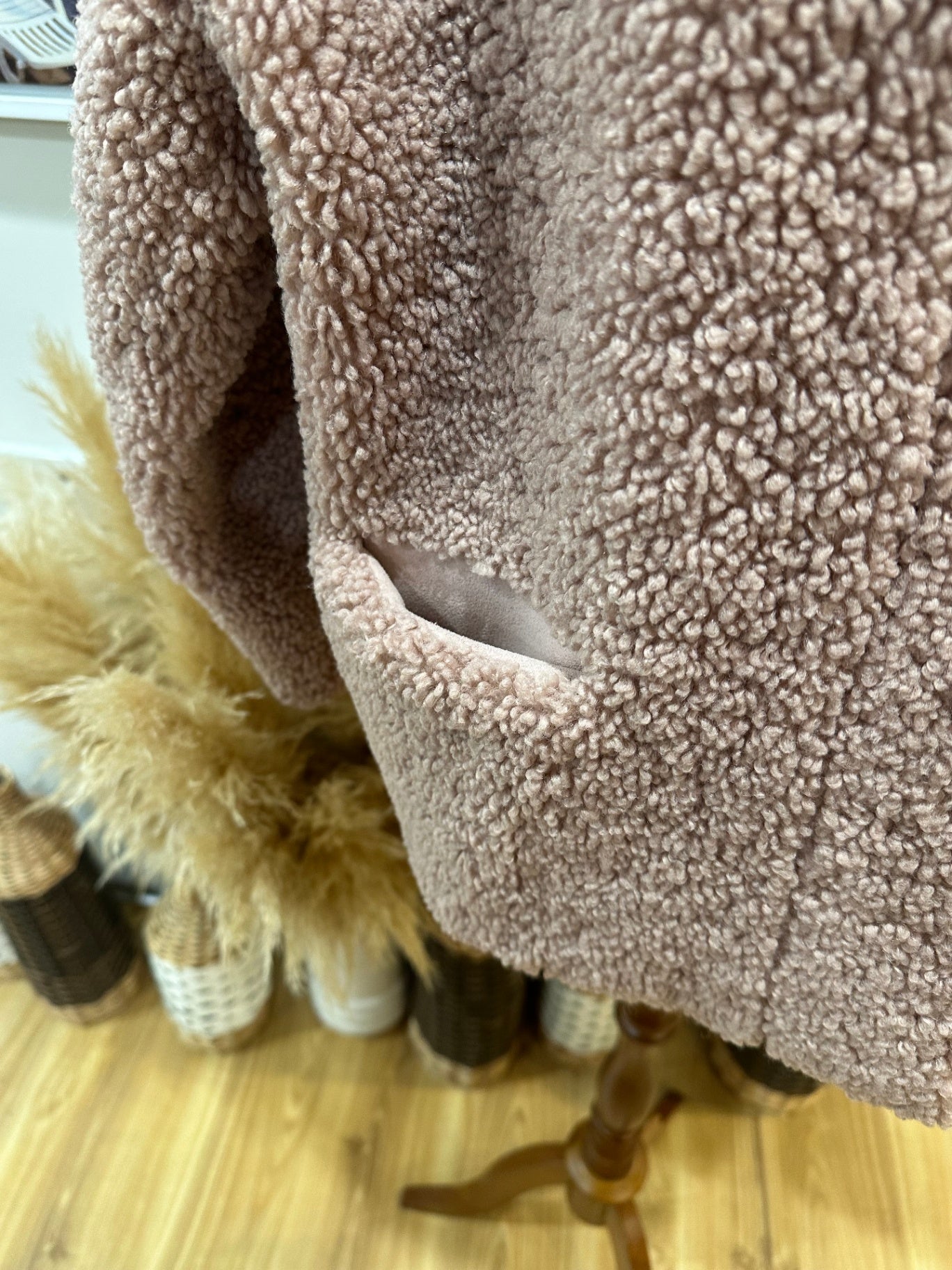 Teddy Coat Blush Pink