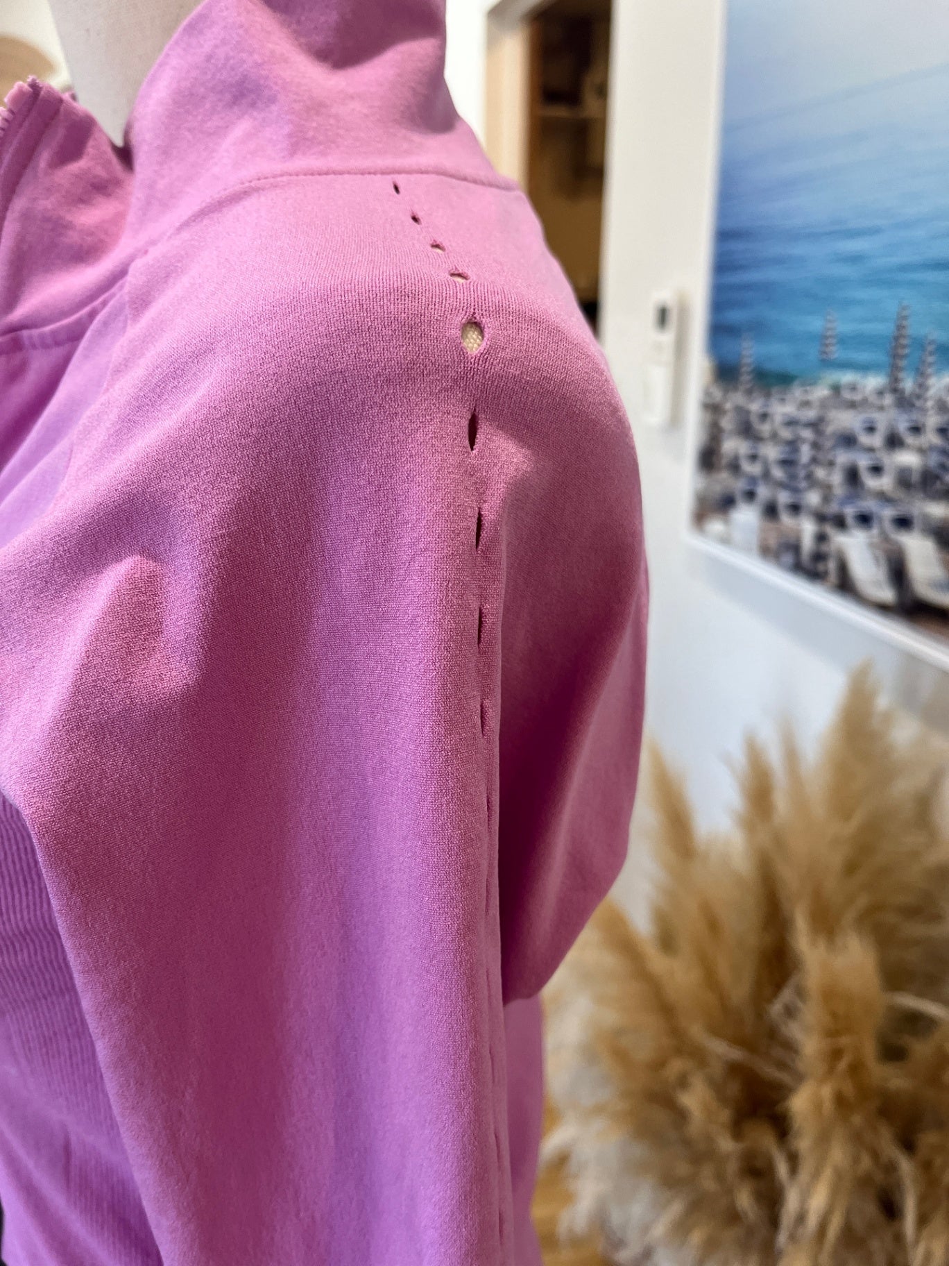 Sports Top Zip Long-sleeve Pink/Purple