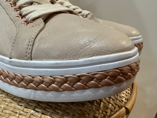 Alfie & Evie Cream/Rose gold Sneakers Size 40 