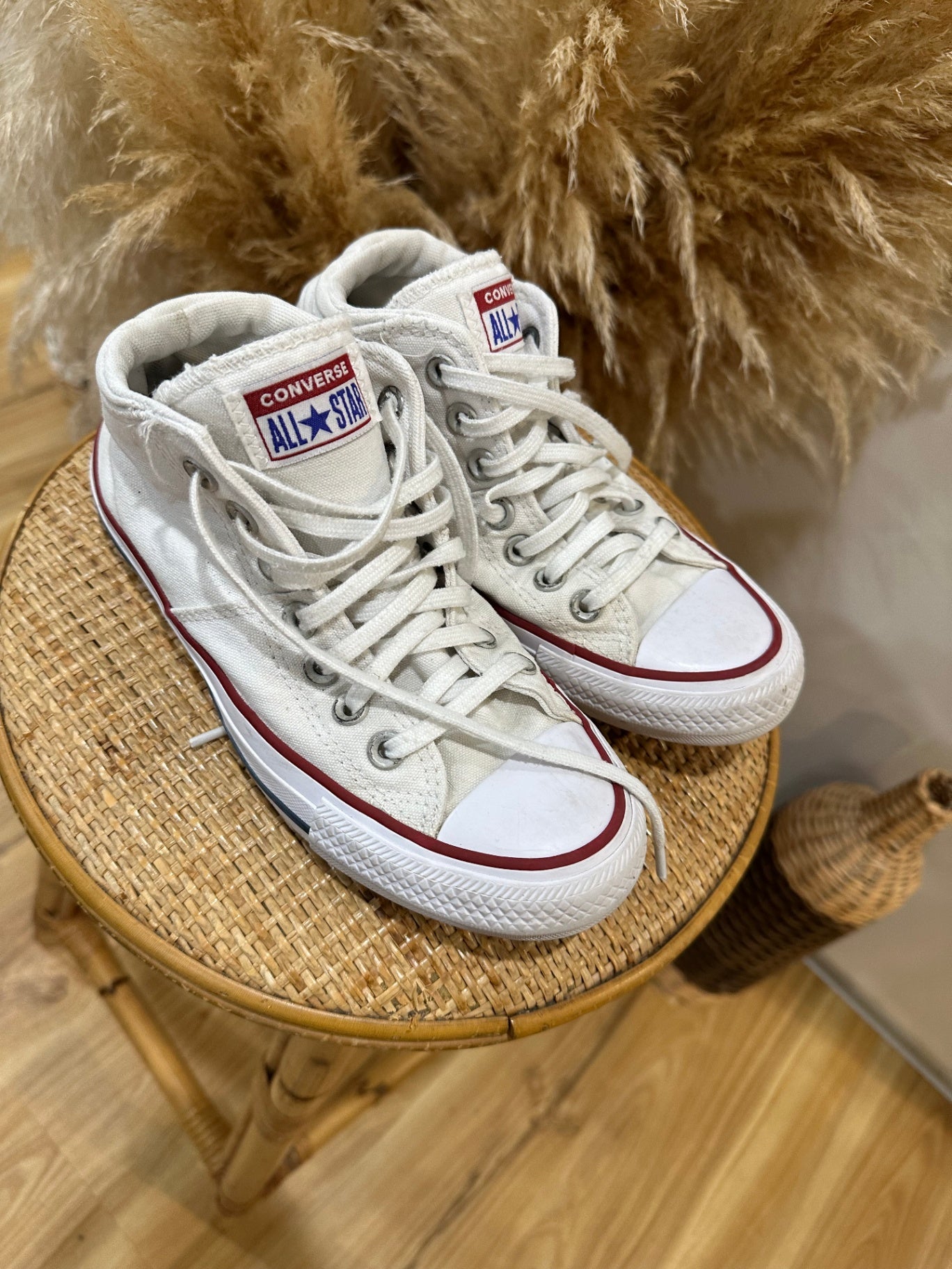 Converse White Sneakers Size 6