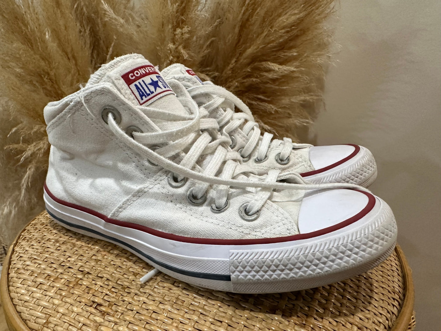 Converse White Sneakers Size 6