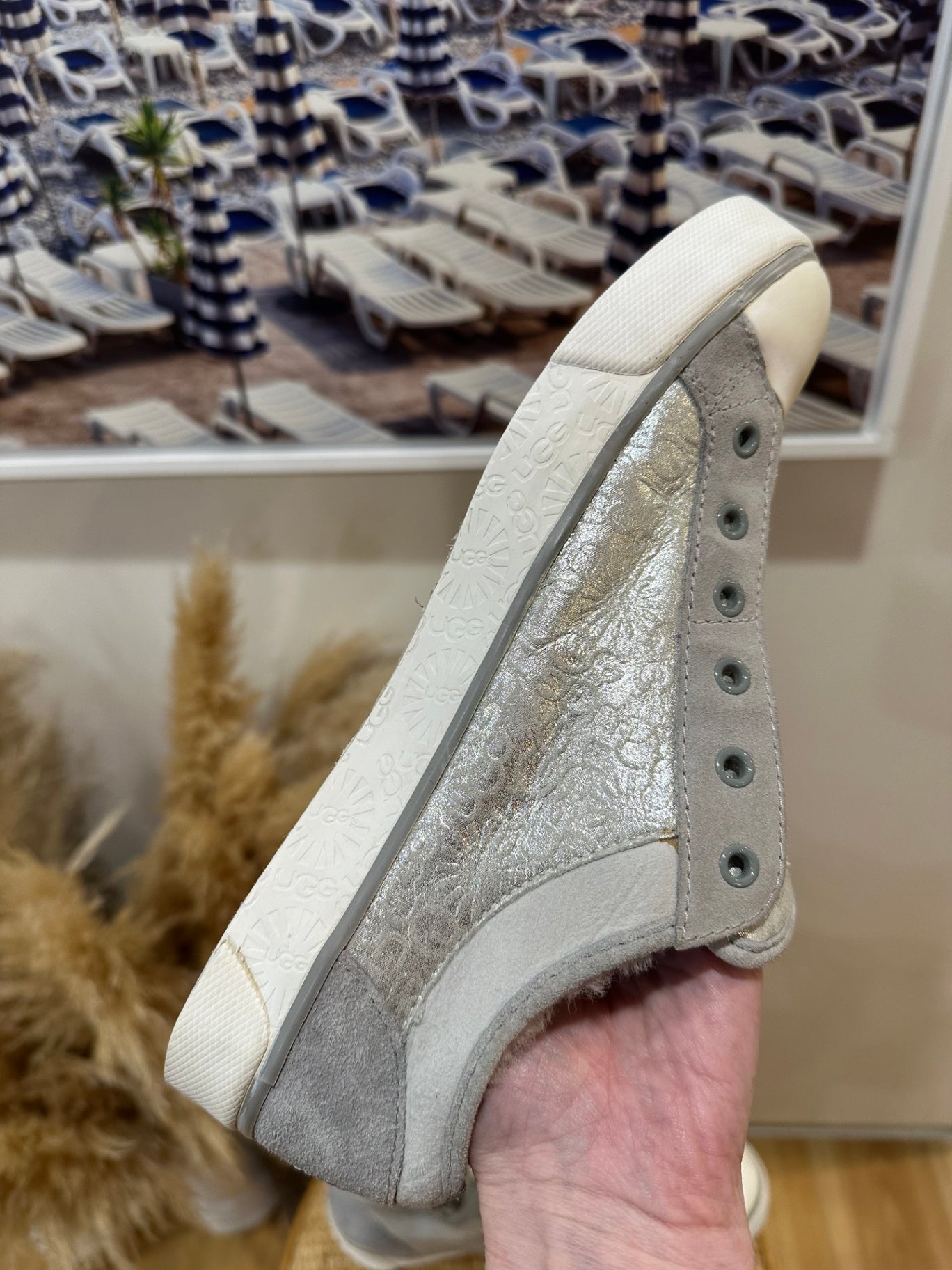 UGG Sneakers White/Silver Size 40 