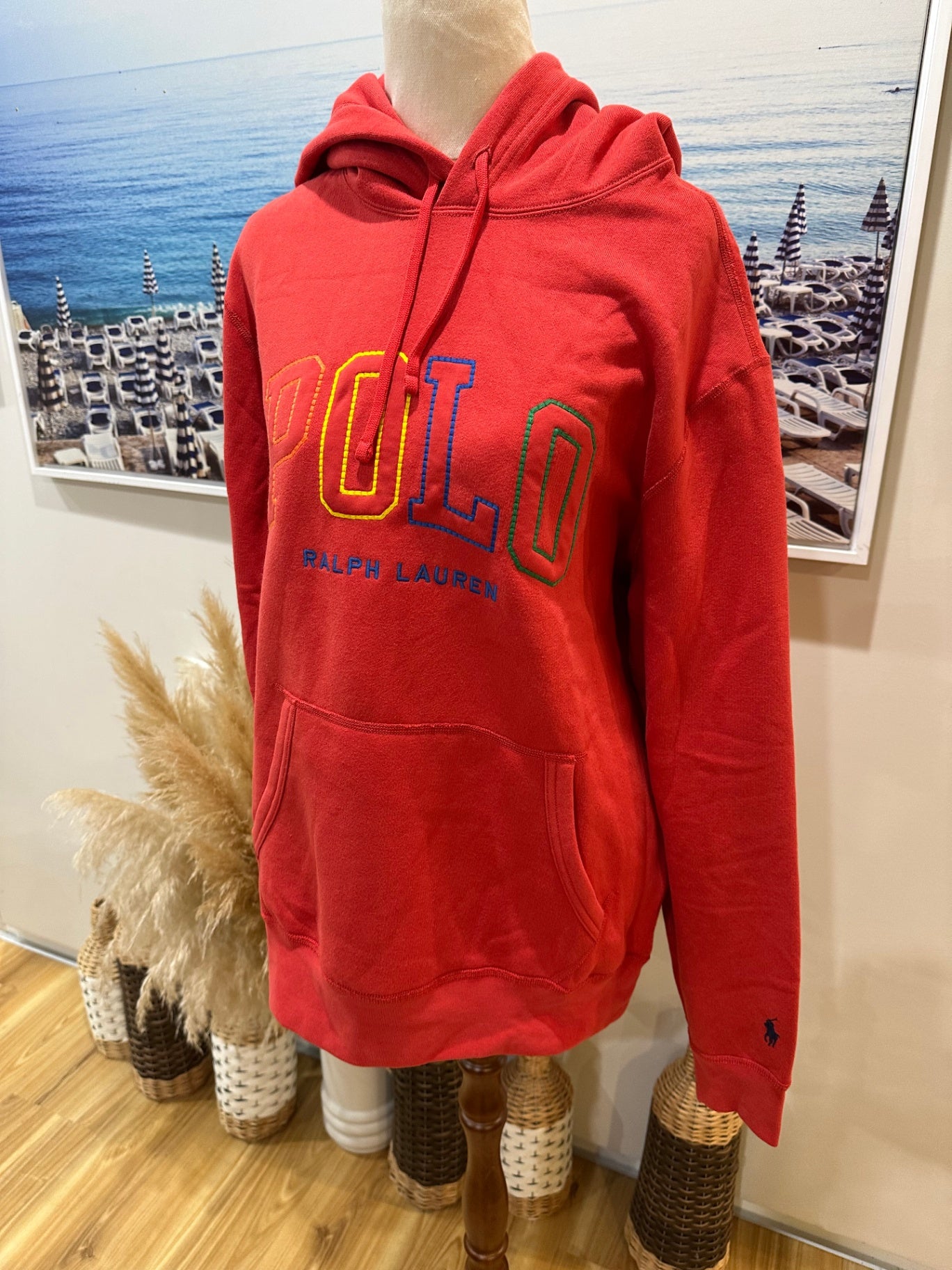 Polo Ralph Lauren Hooded Red Jacket Medium 