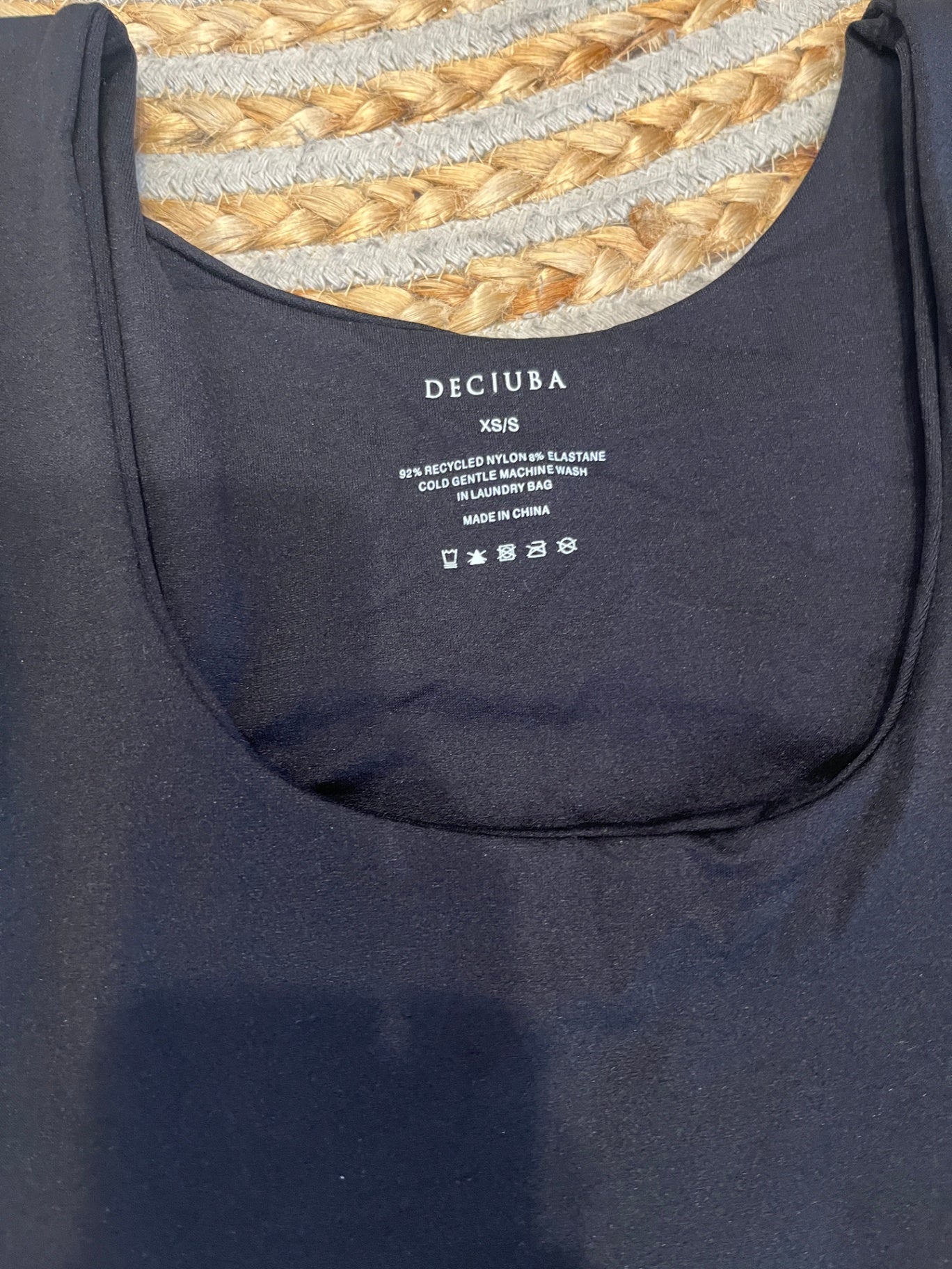DECIUBA Singlet Black Top XS/S 