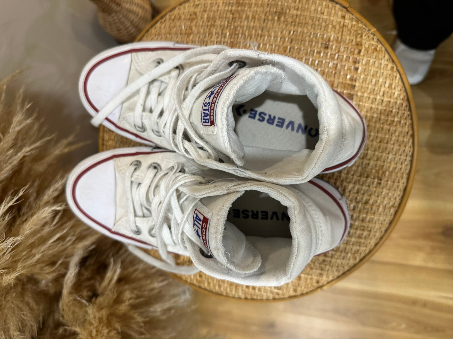 Converse White Sneakers Size 6